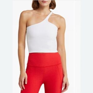 Beyond Yoga White One-Shoulder Crop Top
